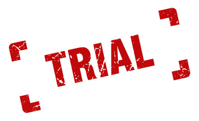 trial stamp. trial square grunge sign. trial