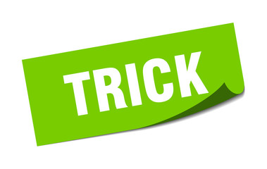 trick sticker. trick square isolated sign. trick