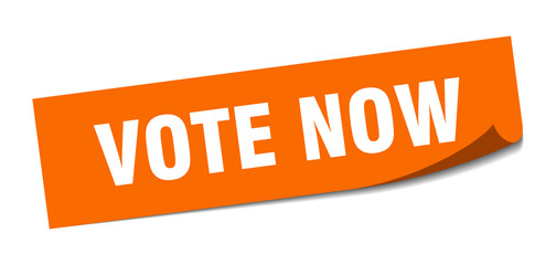 vote now sticker. vote now square isolated sign. vote now