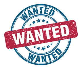 wanted stamp. wanted round grunge sign. wanted