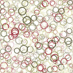 Abstract Generative Art color distributed circles donuts background illustration