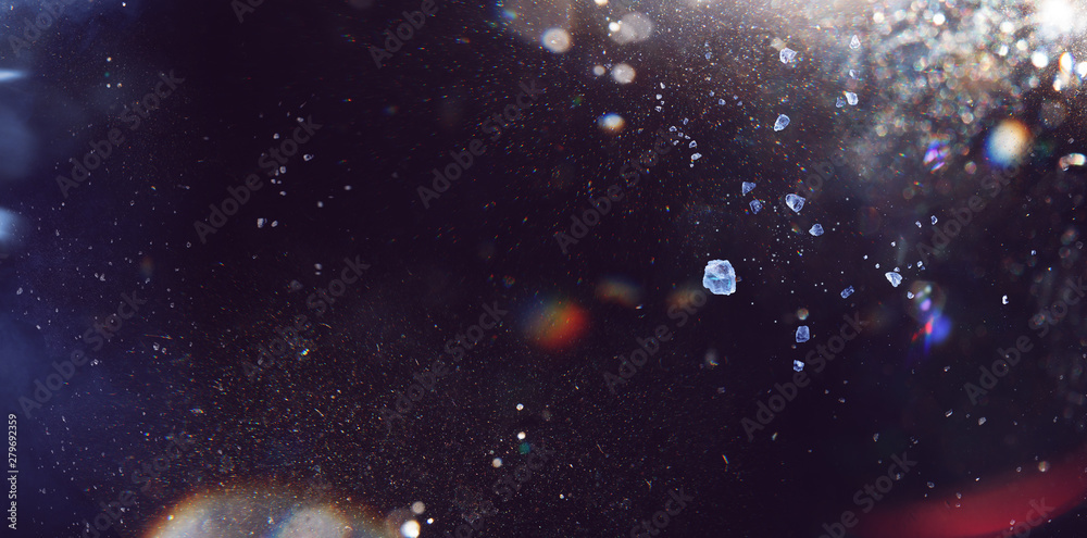 Poster lens flare. light over black background. easy to add overlay or screen filter over photos. abstract 