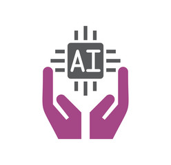 Artificial Intelligence Ai related icon on background for graphic and web design. Simple illustration. Internet concept symbol for website button or mobile app.