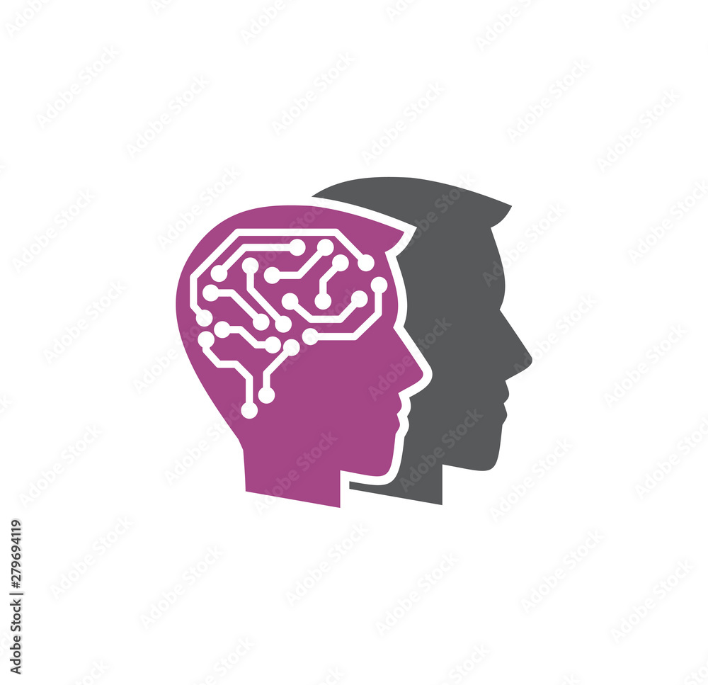 Poster artificial intelligence ai related icon on background for graphic and web design. simple illustratio