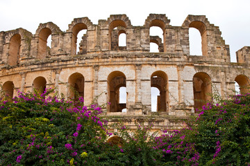 Obraz premium Coliseo romano de El Jem, Tunez, Africa