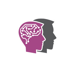 Artificial Intelligence Ai related icon on background for graphic and web design. Simple illustration. Internet concept symbol for website button or mobile app.