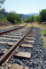 rails de chemin de fer a labandon 