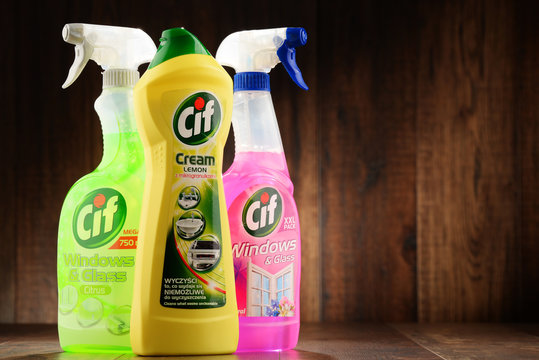 Containers of Cif products by Unilever