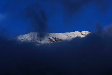 Fototapeta na wymiar Caucasus. Ossetia. Midagrabin gorge. Peak Surveyors.