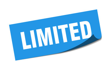 limited sticker. limited square isolated sign. limited