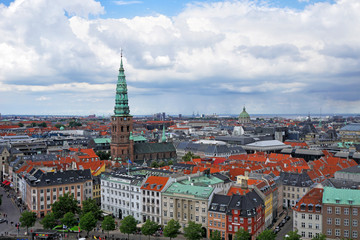 Fototapeta na wymiar Panoramic view of Copehnagen