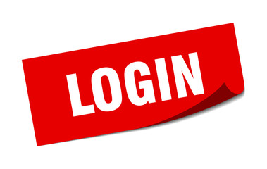 login sticker. login square isolated sign. login