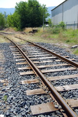 Fototapeta premium rails de chemin de fer a labandon 