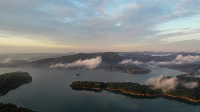Solina- Jezioro- Podkarpacie  - widok z lotu ptaka