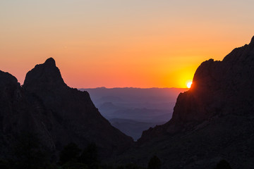 Sunset at The Window in Big Bend National Park in Texas.
