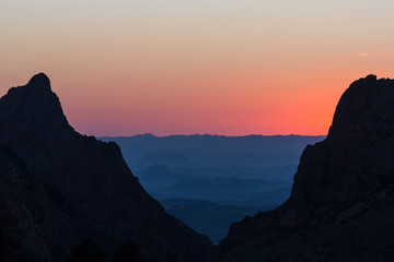 Sunset at The Window in Big Bend National Park in Texas.