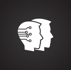 Artificial Intelligence Ai related icon on background for graphic and web design. Simple illustration. Internet concept symbol for website button or mobile app.
