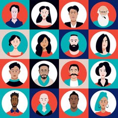 a set of people of different sexes, different ages, different races