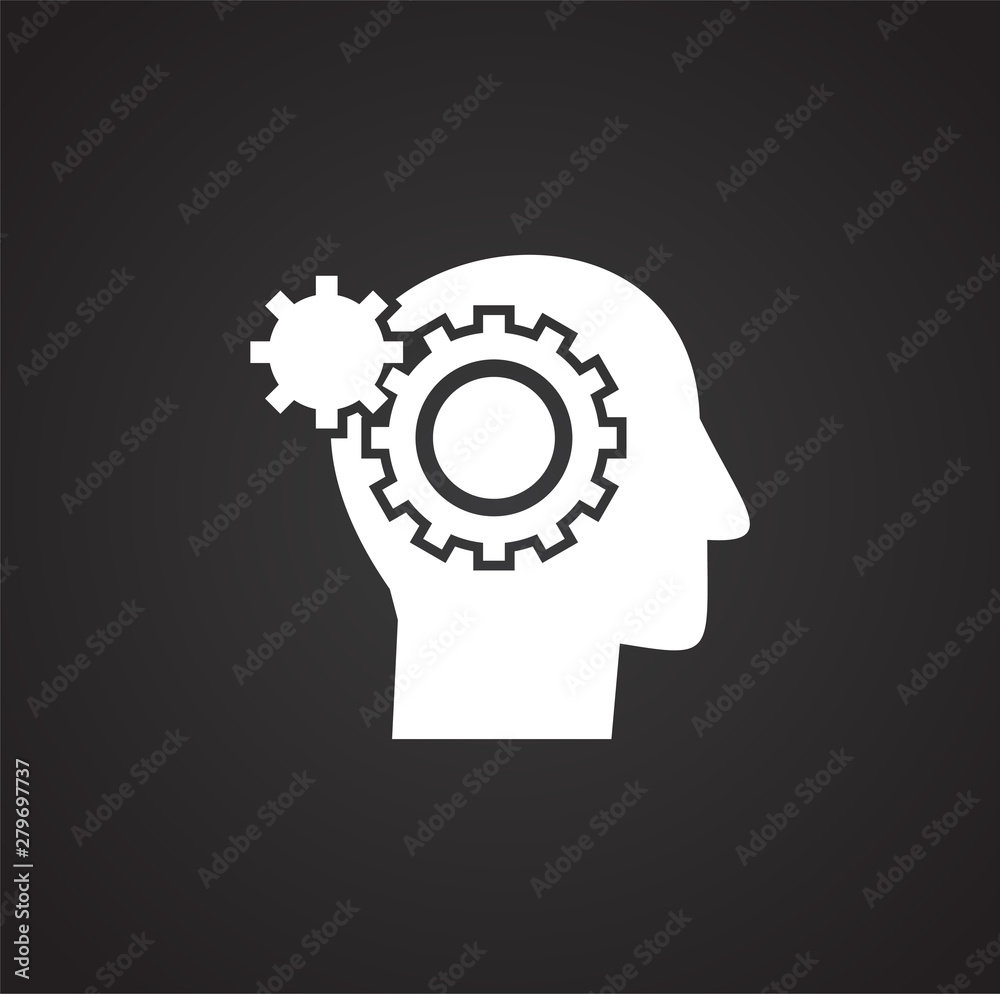 Poster artificial intelligence ai related icon on background for graphic and web design. simple illustratio