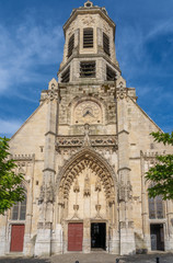 Fototapeta na wymiar Honfleur, France - 06 01 2019: St. Leonard's Church