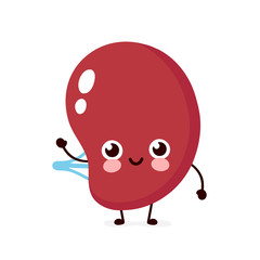 Cute healthy happy human spleen 