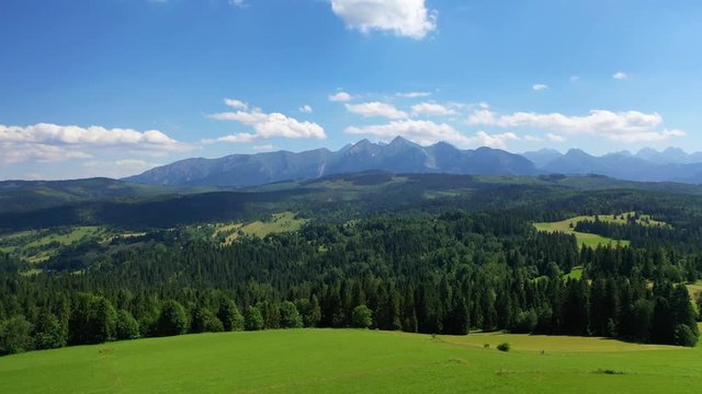 Panorama- Tatry, Polska - ujęcie lotniczne