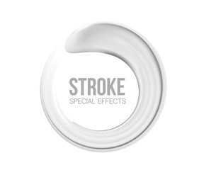 Fototapeta premium Blank Stroke. liquid .Cosmetic cream. smudges on white background.transparent. white paint stroke.