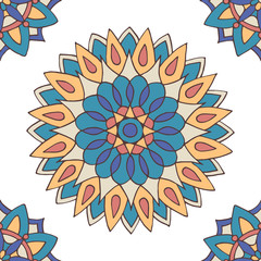 Abstract seamless mandala pattern