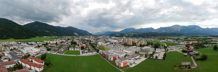 Panoramablick auf Wörgl in Tirol, Österreich