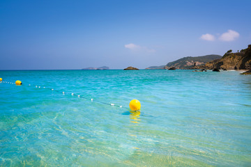 Fototapeta na wymiar Ibiza beach Aigua blanca in Santa Eulalia