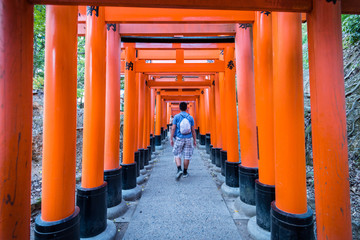 Tori gates at Fushimi Inari shrine.
