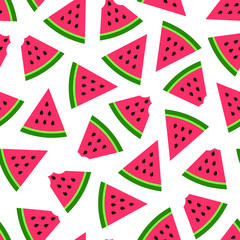 Watermelon colorful seamless pattern vector image