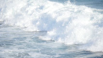 Beach with waves crashing at the ocean shot in high resolution 4k resolution