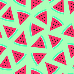 Watermelon seamless pattern vector image