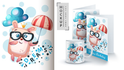 Cute cat - mockup for your idea