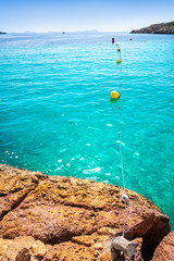 Obraz premium Ibiza Cala Salada and Saladeta in Balearics