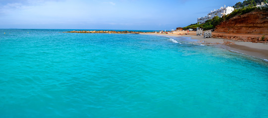 Fototapeta na wymiar Ibiza Calo de s Alga beach Santa Eulalia
