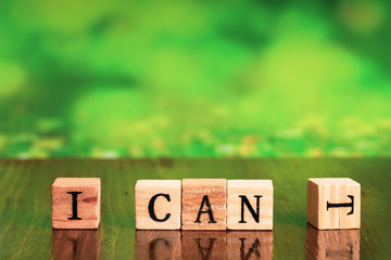 word I can written with wooden cubes