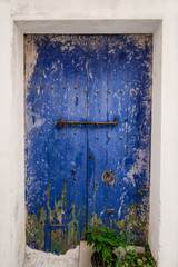 Ibiza Eivissa downtown Dalt Vila blue door