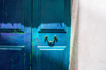 Ibiza Eivissa downtown Dalt Vila blue door