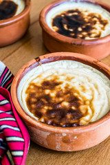 Turkish Dssert Rice Pudding Sutlac / Custard