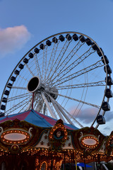 Big ferris wheel in the city