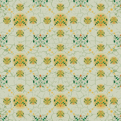 Texture, for a seamless version, floral design in fawn colors, cracks