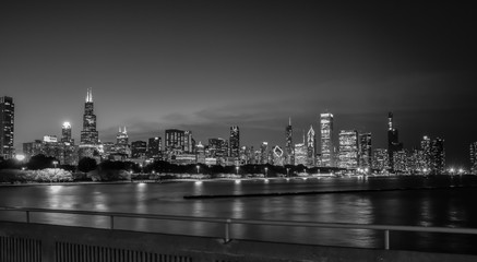 Fototapeta na wymiar big city skyline at night