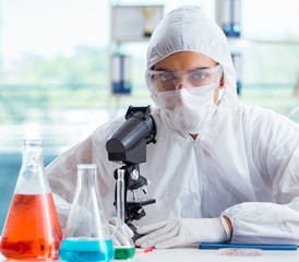 Chemist working in the lab