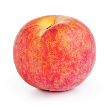 fresh ripe peach isolated on white background