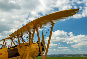 Vintage biplane trainer aircraft