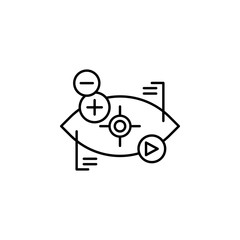 augmented reality, technology, bionic icon. Element of new technology icon on white background