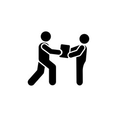 Boys fight book cry pictogram icon