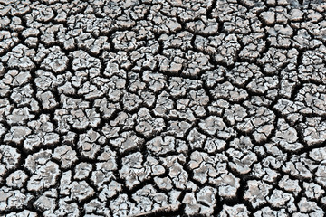 Broken dry soil desertification, Patagonia, Argentina
